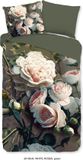 Pure dekbedovertrek bloemen - 1 persoons 140x200/220 cm - Groen - Microvezel
