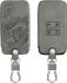 kwmobile coque de clé de voiture pour clé de voiture intelligente Renault à 4 boutons (uniquement Keyless Go) - coque de protection en similicuir - design Vagues - gris
