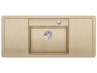 Blanco 523619 ALAROS 6 S SILGRANIT PuraDur met afvoerafstandsbediening, met accessoires zwart bekken midden, champagne