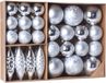 Home & Styling Kerstballen - 31 stuks - zilver - kunststof - mix