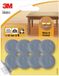 3M SP62A06 Protection de sol pour meubles, Rond, Gris, 25 mm, 8 pièces