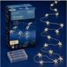 Lumineo LED-Lichterkette, LED-Draht-Lichterkette 2,95m mit Sternen 60 Micro-LEDs Warmweiß Silber