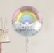 Happy Birthday Ballon arc-en-ciel aluminium 45cm multicolore