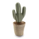 Versa 20270119 deurstopper met cactus-design, hout, groen, 12,00 x 12,00 x 34,00 cm