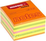 Kores Sticky Notes kubus zomer, 4 Neon kleuren, 75 x 75 mm, 1 kubus van 450 vellen