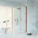 Fortifura Galeria Douchecabine - 60x140x200cm - profiel veiligheidsglas - antikalk - PVD - geborsteld koper