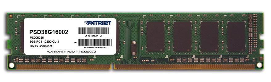 Patriot Memory DDR3 8GB PC3-12800 (1600MHz) DIMM