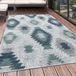 Morhane Bahama Parz tapis d'extérieur à poils longs et courts, tapis 80x250cm bleu