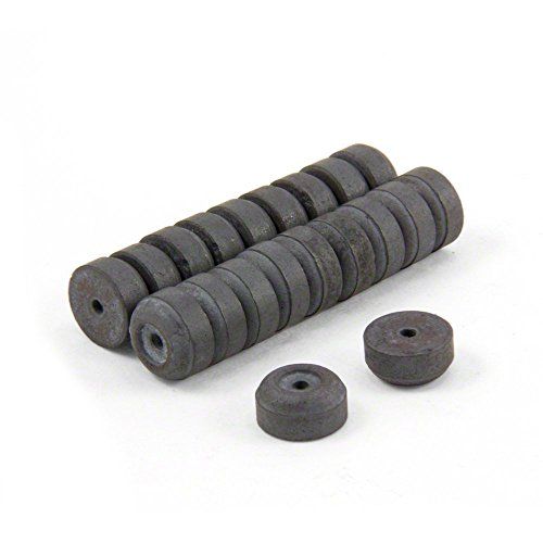 First4magneten Y10 Ferrietmagneten - 12x2mm ID x 6mm - 20 stuks