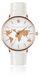 Amelia Parker AD5-S108R Montre Crocodile Blanc