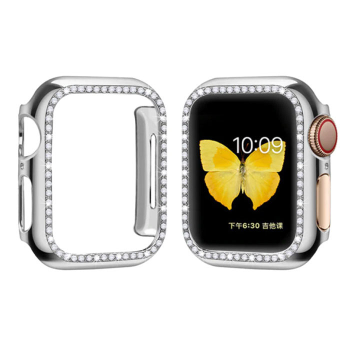 Stuff Certified Diamond Hoesje voor iWatch Series 42mm - Hard Bumper Case Cover Zilver