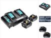 Makita Power Source Kit 18 V met 2x BL 1850 B 5.0 Ah accu en DC 18 SH dubbele lader