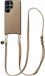 AVY Leren Hoesje Geschikt voor Samsung Galaxy S25 Ultra | Compatibel met MagSafe | Leather Case met Telefoonkoord | Crossbody | Beige | Long Leather