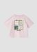 s.Oliver T-shirt Enfants Taille 104/110 Rose pâle Coton/Élasthanne Col rond Manches courtes Imprimé décontracté