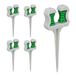 Relaxdays Tuinslanggeleider, Set van 5, Slanggeleiders met Grondpen, Tuinslangaccessoire, ca. 26x10x3,5 cm, Grijs-Groen