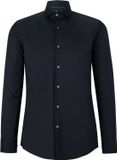 Hugo Boss BOSS Hank slim fit overhemd - popeline - zwart - Strijkvriendelijk - Boordmaat: 40