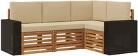 vidaXL Buiten bank set 4 st Polyester