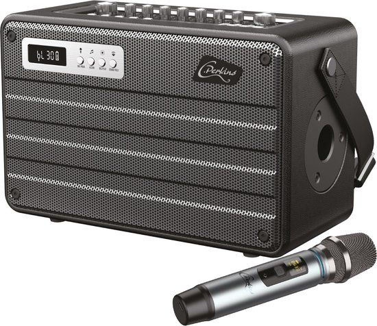 C. Perkins ROADY FL - Draagbare Bluetooth speaker met UHF microfoon - Zwart