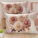 PETTI Artigiani Italiani - Paar kussenslopen 50 x 70 cm van microvezel, decoratief kussen voor slaapkamer, bank, woonkamer, set van 2 kussenslopen, bloemenpatroon poeder, 100% Made in Italy