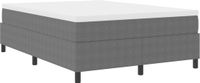 vidaXL Boxspring bed Lichtgrijs en wit 140 x 190 cm