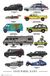 Grupo Erik Affiche Four Wheels Icons