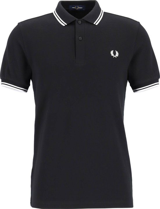 Fred Perry Polo Shirt - Black - Slim Fit - Men's Size M - Cotton