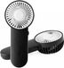 Trendoz Cooling Mini handventilator - 2x - zwart - 6.5 x 15 cm - verkoeling in zomer - Op batterijen