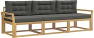 vidaXL - Chaise longue loungeset - Polyester - Wit/Antracietkleurig - 3 zitplekken - Zonder kussens