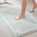 Madison Park Evan Cotton Tufted Washable Bath Mat, Luxury Solid Bathroom Rugs, 20X30, Seafoam