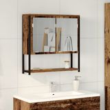 vidaXL Spiegelkast Oudhout 60 x 16 x 60 cm Bewerkt Hout