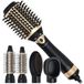 VAIVE Föhnborstel met 5 opzetstukken voor Extra Volume, Stijlen en Krullen - Airstyler - Krulborstel- Ronde Borstel - Stijlborstel - Zwart/goud