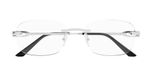 Cartier Signature C De Cartier Ct0290o Lunettes de vue homme argent rectangulaires 55mm