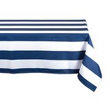 DII Cabana Stripe Outdoor Tafelblad Collectie, vlek- en kreukbestendig & waterdicht, rechthoekig tafelkleed, 60 x 84 cm, nautisch blauw