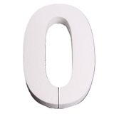 Glorex Hobby Piepschuim Cijfer 0 Jaar - H25 cm - Wit