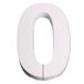 Glorex Hobby Piepschuim Cijfer 0 Jaar - H25 cm - Wit