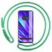 Tumundosmartphone Transparante aanhangerhoes voor Realme C55 met watergroen koord