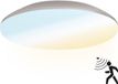 HOFTRONIC LED Plafondlamp met bewegingssensor - Plafonnière - Chroom - 25 Watt - IP65 waterdicht - Kleur instelbaar (2700K, 4000K & 5000K) - 2600 Lumen - IK10 Stootveilig - Ø38 cm - Geschikt voor badkamer - Voor binnen en buiten - 3 jaar garantie