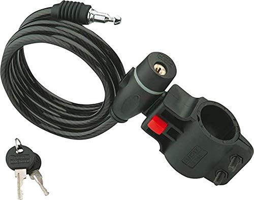 BURG WÄCHTER Fietsslot met sleutel, spiraalslot met houder, diefstalbeveiliging, kabelslot, staalkabelslot, 100 cm lang, Ø 8 mm, op kleur gesorteerd (willekeurige kleurkeuze)