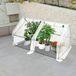 Kas - Tunnelvormige constructie, boogvormige constructie - Heldere PE-folie - Rollende ventilatieopeningen - Open bodem - Wit
