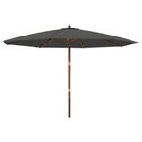 VidaXL Parasol met houten paal 400x273 cm antracietkleurig