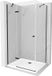 Mexen Roma porte de douche pivotante 80 x 100 cm, transparent, noir + receveur de douche plat, blanc