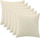 vidaXL Kussensloop Crèmekleurig Katoensatijn 45 x 45 cm (6 stuks)