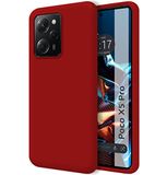 Tumundosmartphone Zachte vloeibare siliconen beschermhoes voor Xiaomi Poco X5 Pro 5G, rood