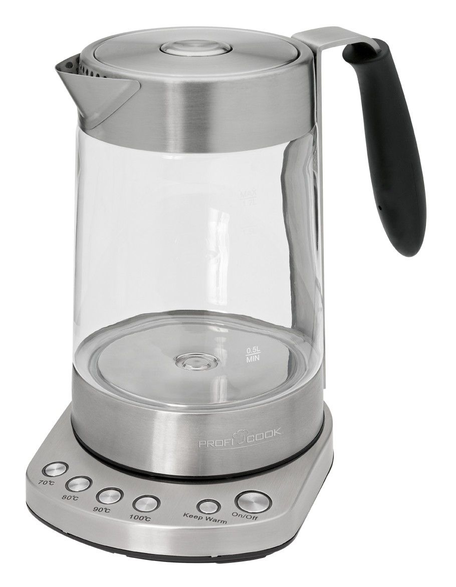 ProfiCook PC-WKS 1020 G Waterkoker - 1.7L - 3000W - Zwart/RVS