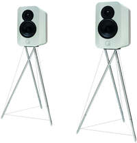 Q Acoustics Concept 300 boekenplankspeaker / wit, Eiken