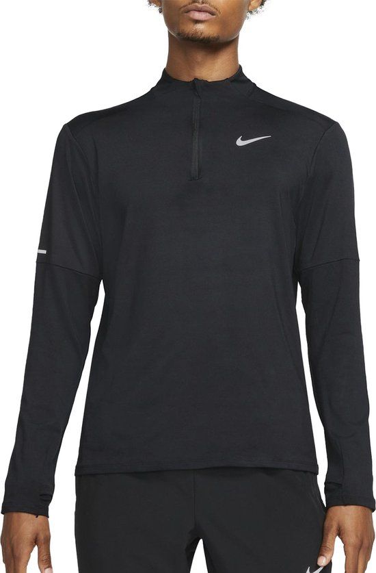 Nike Dri-Fit Element Half-Zip LS Sportshirt Mannen - Zwart - Maat XXL