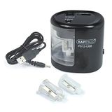 Rapesco 1449 PS12-USB Automatische Elektrische Puntenslijper, Zwart