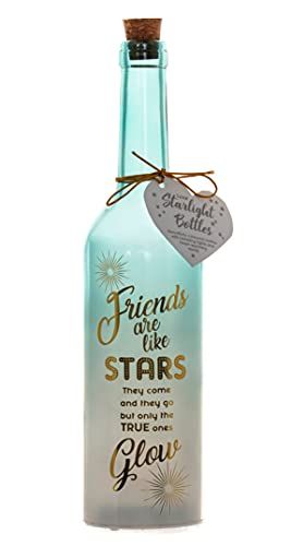 Boxer Gifts Friends are Like Stars Light-Up LED Starlight Fles - Blauw