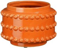 Mica Decorations Bloempot Boaz Gebobbeld Oranje 13 x 17 cm