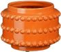 Mica Decorations Bloempot Boaz Gebobbeld Oranje 13 x 17 cm